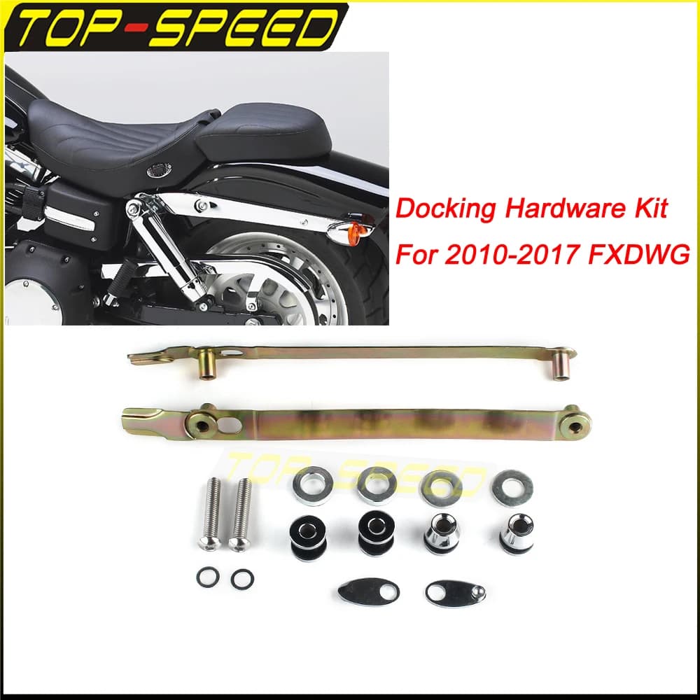 Kit Hardware Docking cromato per Harley Dyna fxtutte 2010-2017 Kit installazione schienale staccabili Sissy bar rack staffa di montaggio