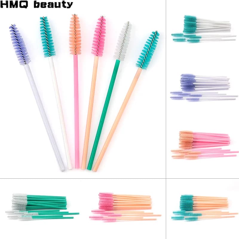 50 pcs Extension US Eyelash And Drop Brush Mascara Stick Applicator Elica Eyelash Brush Set Makeup Tools
