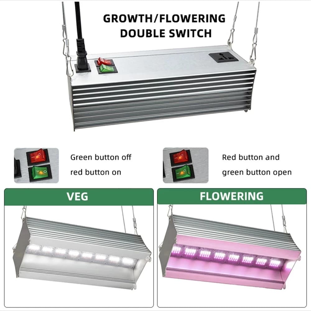 Quantum LED Grow Bar Light Board Spettro completo 100W COB LED Piante Lampada da coltivazione per tende da interno Serre Pianta idroponica