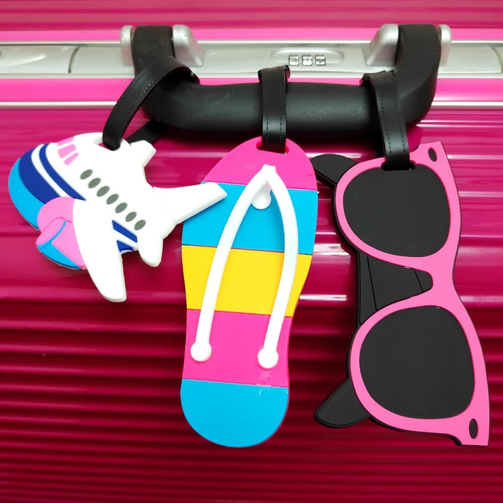 Etichetta per Bagagli Creativa, Accessori da Viaggio, Porta Indirizzo in Silicone per Valigie, Etichetta Portatile per Bagagli, Ciondolo per Borse