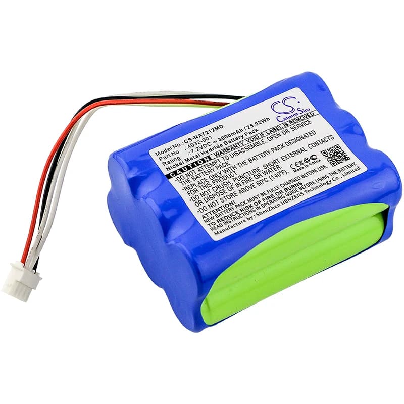 Replacement battery for NIN 2120, 7500FO, 9600 pulsometer, 9700 pulsometer, Advant 9000