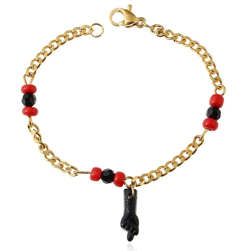 Moda Pulsera Mano De Azabache Bebe riempito mano fortunata Baby Azabache braccialetto gioielli per donne ragazze regali di fascino