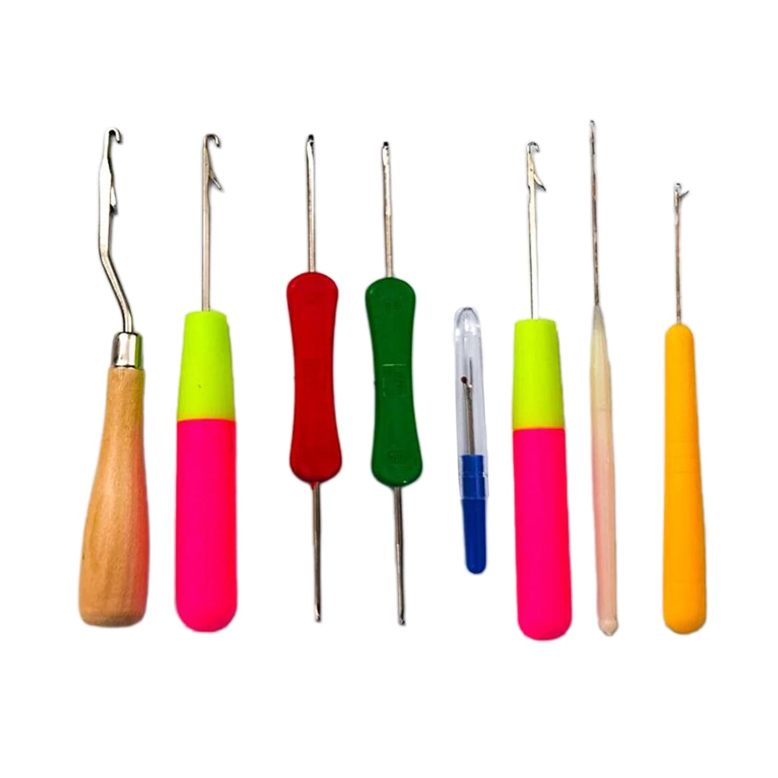 9Pcs piegato uncinetto gancio Kit ago tappeto fare cucitura Ripper strumento per maglieria