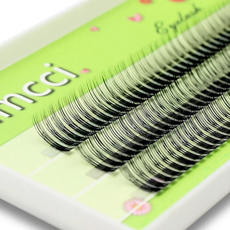 Kimcci 120 Bundles 2 3D Extension Sheets of the Russian Natural Garlic Volume Faux Individual Eyelash Cluster Eyelash Cheese Cilios
