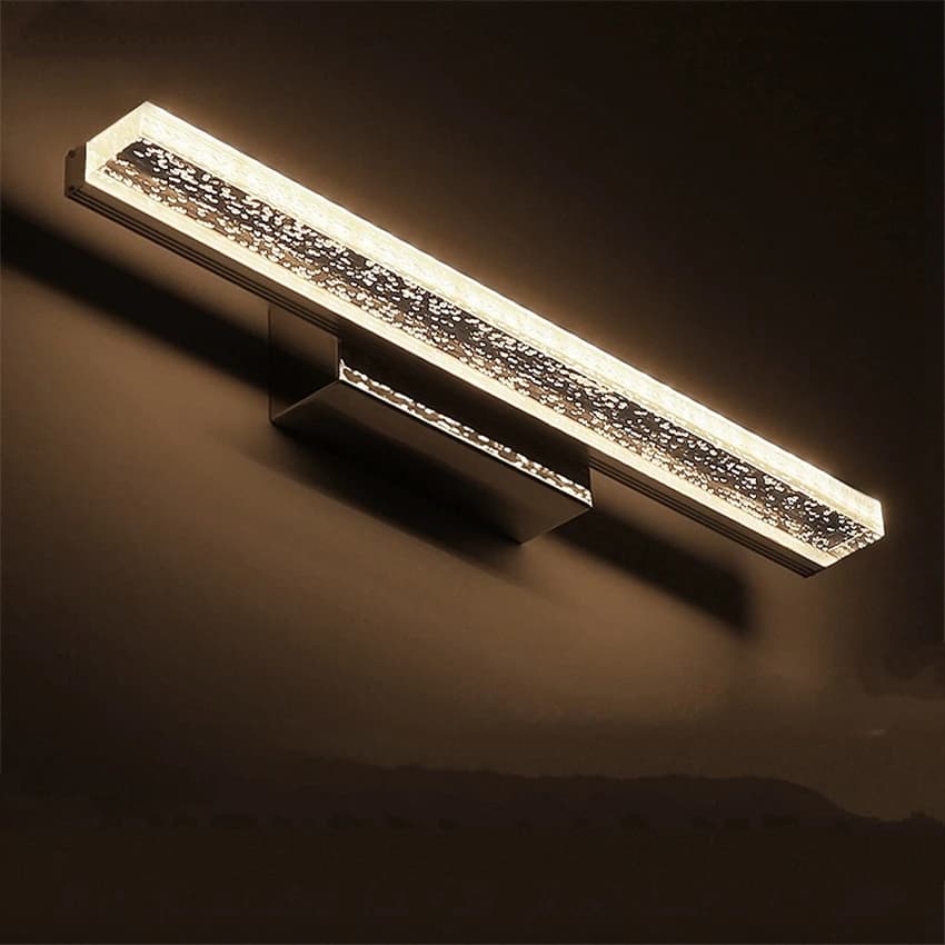 Lampade da parete a LED in acciaio inossidabile con bolle acriliche, specchio per camera da letto, faro, bagno, applique antiappannamento impermeabili, luci per specchio da parete