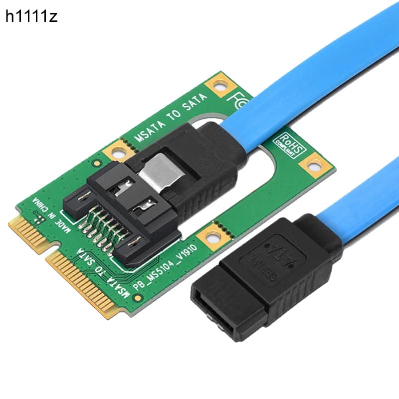 Msata a Sata Converter Scheda Mini Sata a 7-Spille Sata Adattatore di Estensione Full-Alta Half-Size per 2.5 "3.5" Hdd Ssd con Cavo Sata