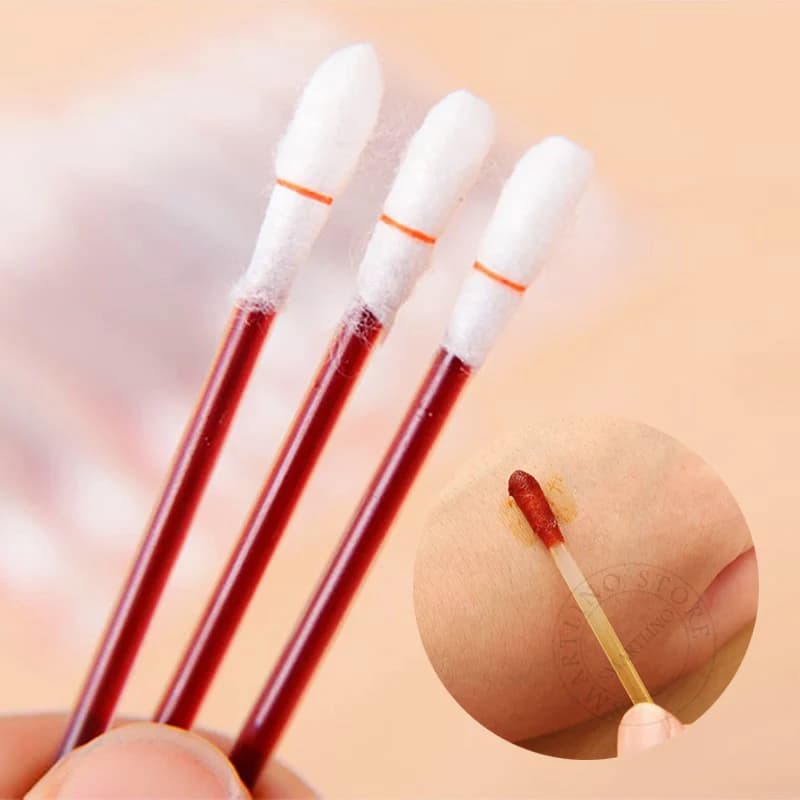 50/100pcs Usa E Getta di Emergenza Bastone di Cotone Tampone di Iodio Kit di Pronto Soccorso Per La Casa All'aperto Doppia Testa Prodotti Per La Pulizia Medica