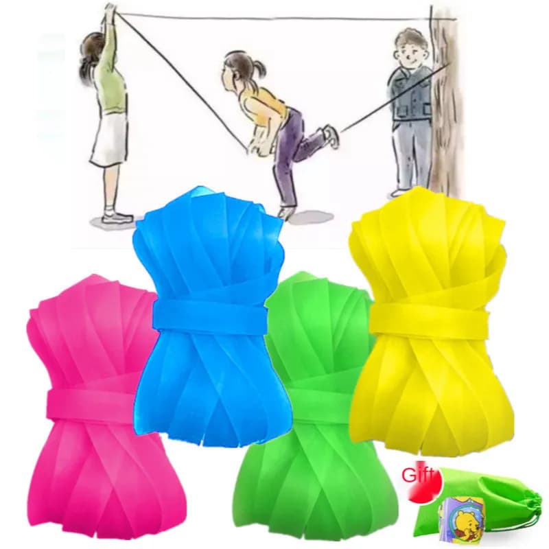 10M Kids Elonging Elastic Stretch Rope For Jumping Kids Classic Outdoor Sports Game Soft Elasticized String Toy For Party