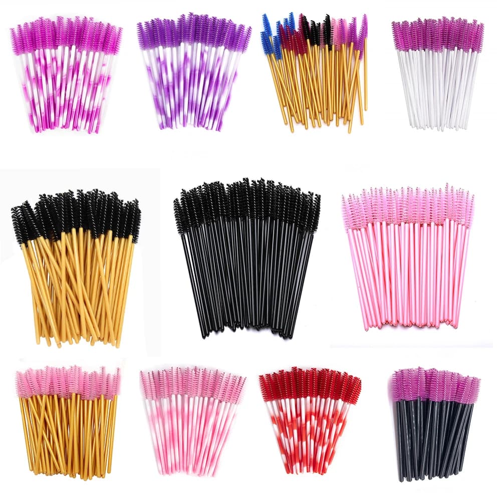 YGirlash Eyebrow Mascara Brush For Eyelash 50 pcs/set wands for disposable eyelashes wholesale brush for Extension Eyelashes