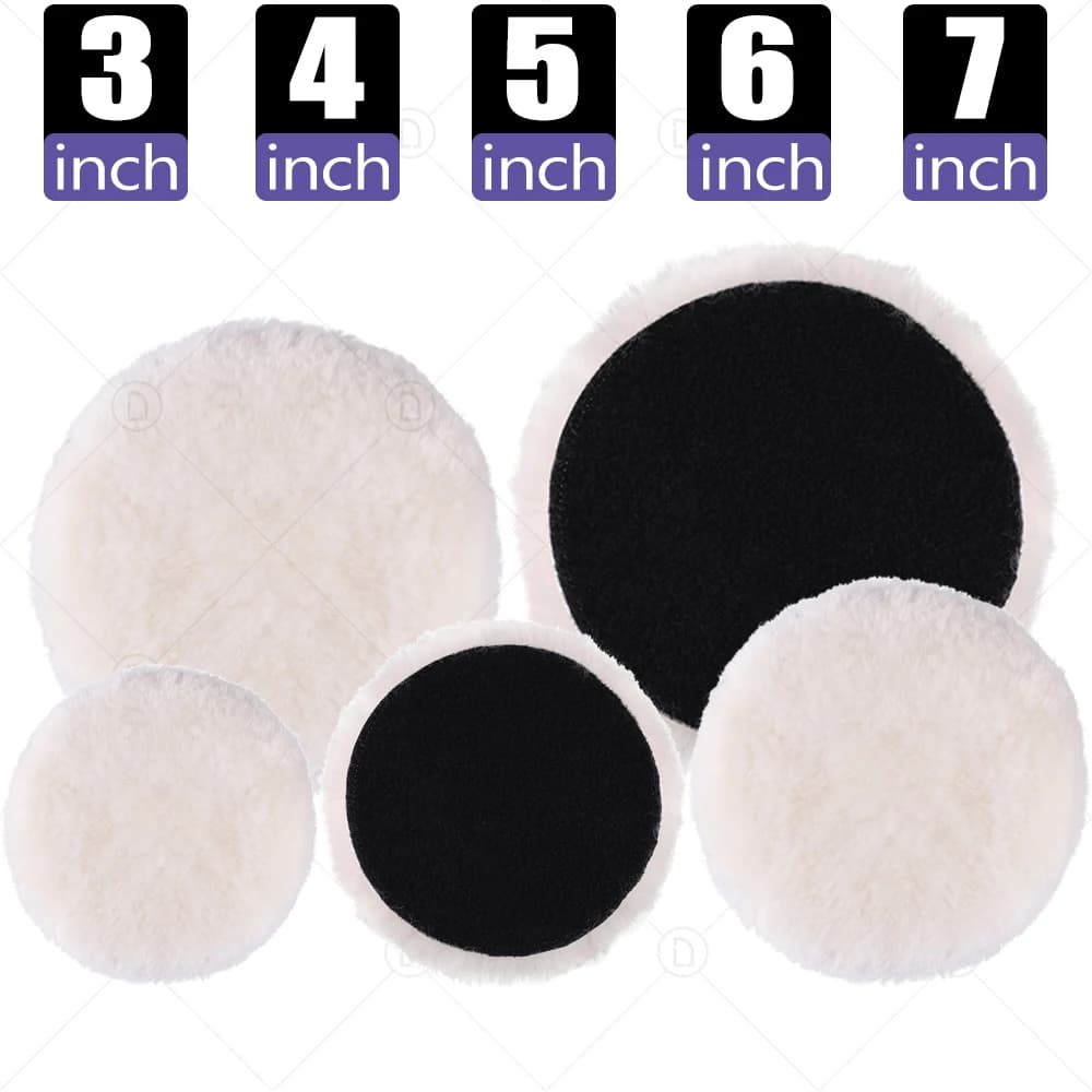 3/4 /5/6/7 pollici tampone per lucidatura per Auto disco imitazione lana lucidatura morbida supporto per lucidatura tampone per ceratura automatica strumenti per la cura del lucidatore