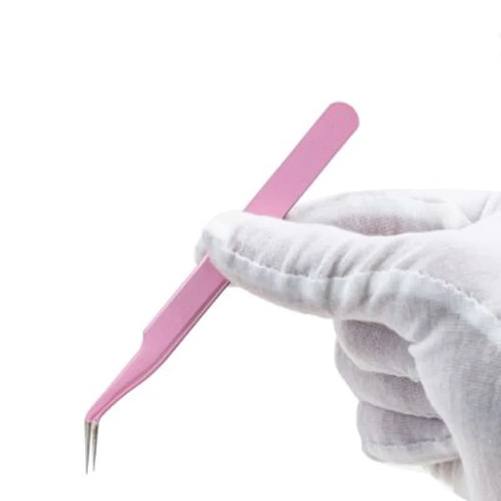 1 pz pinzette per estensione ciglia in acciaio inossidabile curve ciglia dritte pinzette ciglia Non magnetiche strumenti per il trucco delle unghie all'ingrosso