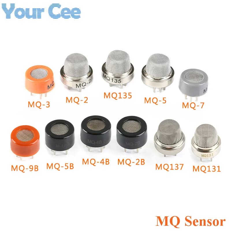 5 pz/1 pz MQ Sensore di Gas MQ135 MQ-2 MQ-3 MQ-5 MQ-7 MQ-9 MQ-4 MQ137 MQ131 Rilevamento CO2 Fumo Metano Liquefatto MQ Serie FAI DA TE
