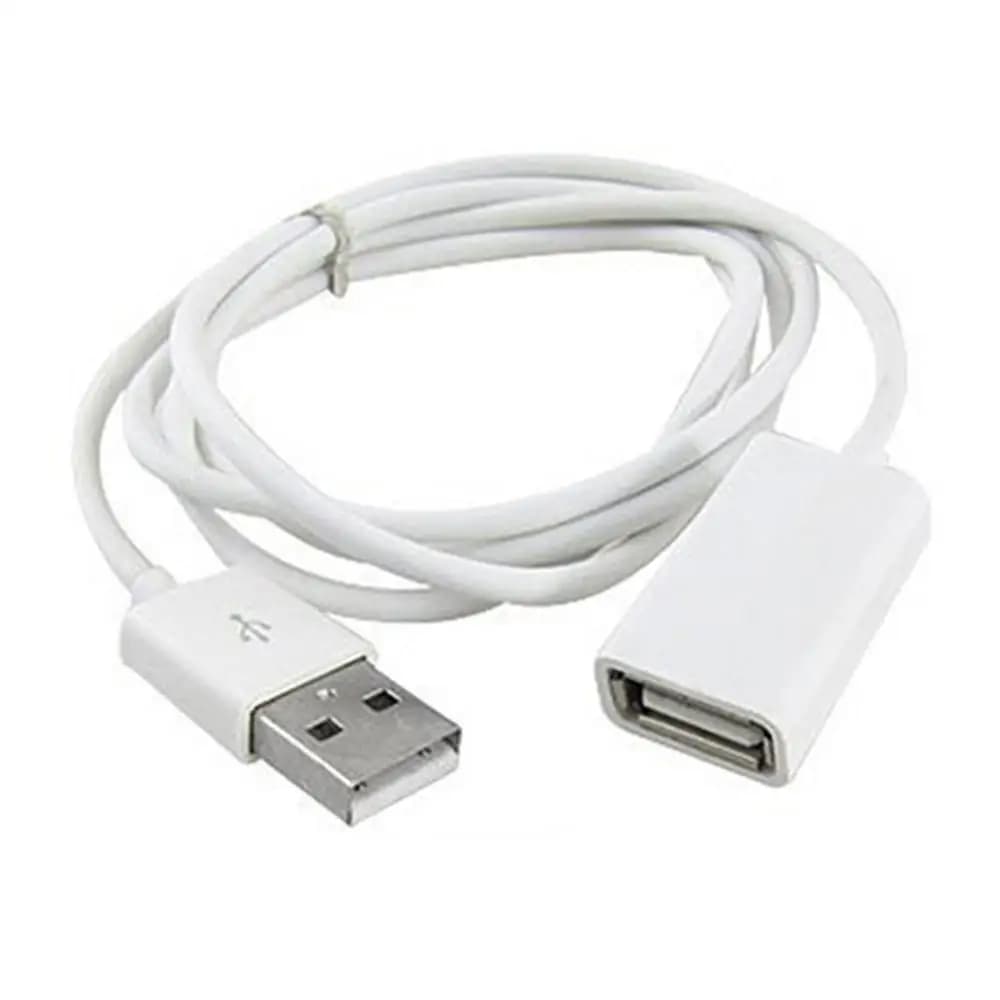 Cavo adattatore USB 2.0 maschio a femmina in metallo PVC bianco cavo adattatore USB 1m 3Ft hub dispositivi USB