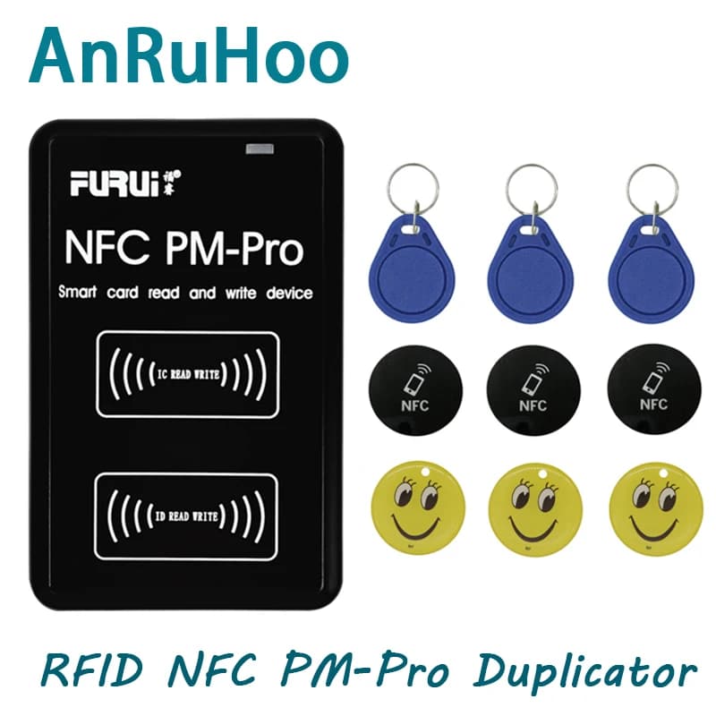 Nuovo NFC Pro RFID Smart Chip copiatrice IC/ID Key Reader 125Khz T5577 Badge Card Writer 13.56Mhz CUID Token decodifica Clone duplicatore