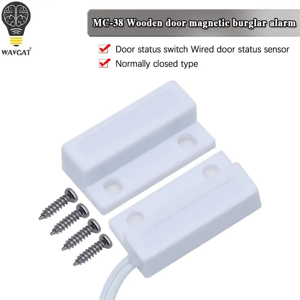 MC-38 MC38 sensore per porte e finestre cablato cavo da 30mm allunga in modo casuale il sistema di allarme domestico dell'interruttore magnetico per arduino