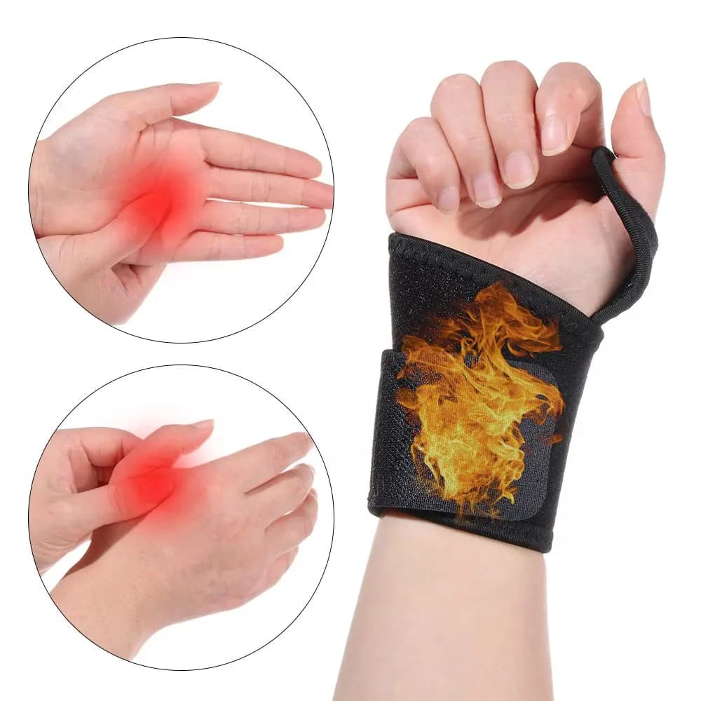 New Brace Wrap Pain Relief Hand Warmer Wrist Support Self-Heating Magnetic