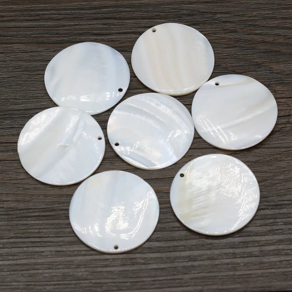 10 pezzi di perle sciolte di conchiglia di madreperla bianca rotonda d'acqua dolce naturale per la creazione di gioielli, orecchini, collane, regalo da donna