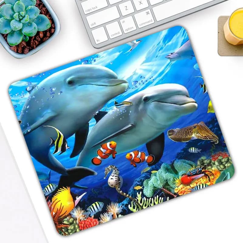 Animale Delfino Pesce Gaming Tappetino per mouse di piccole dimensioni Gamer Computer Mousepad Tastiera Scrivania Gioco Mause Tappetino per mouse