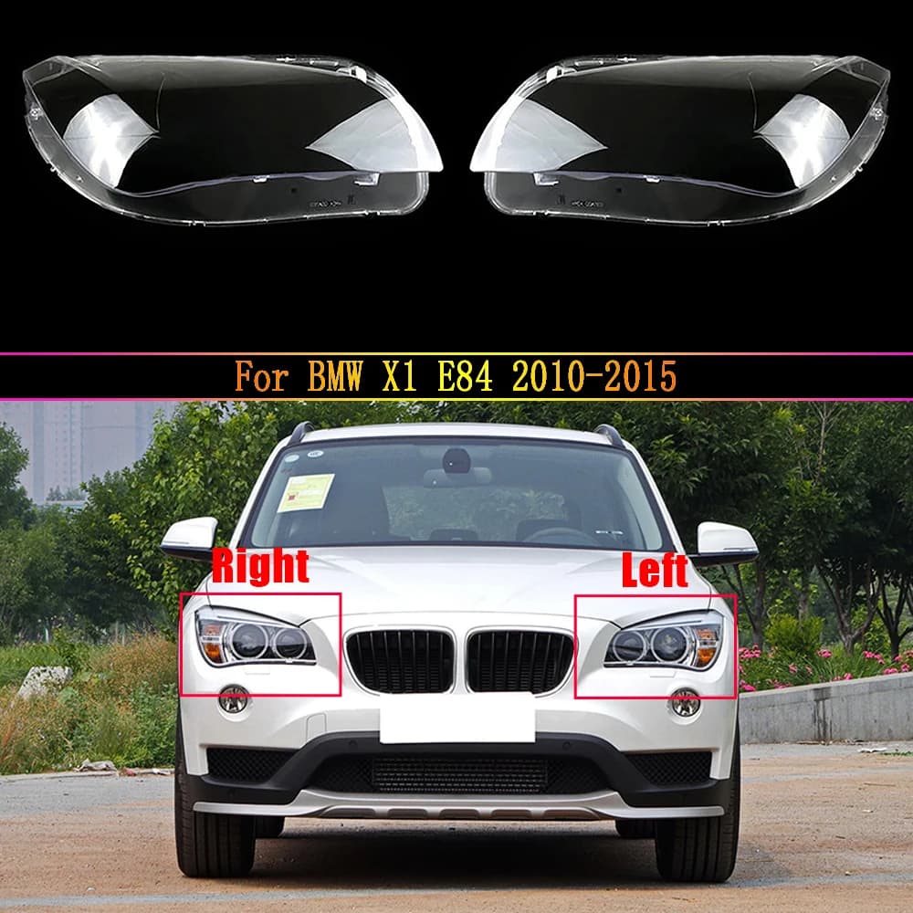 For BMW X1 E84 2010 2011 2012 2013 2014 2015 Car Front Headlight Headlamps Transparent Lampshade Lamp Shell Headlight Cover Lens