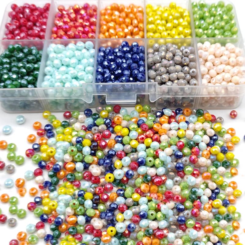 2 3 4 6 8mm Polished Czech crystal faceted glass beads loose spacers for jewelry creation Accessories for bracelets and necklaces