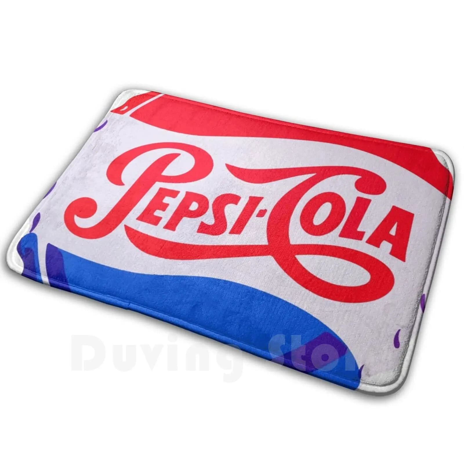 Retro Cap Tappeto Tappetino Tappeto Cuscino Morbido Retro Soda Cap Retro Logo Cola Rosso Bianco Blu Design digitale Marca Pop Fizzy