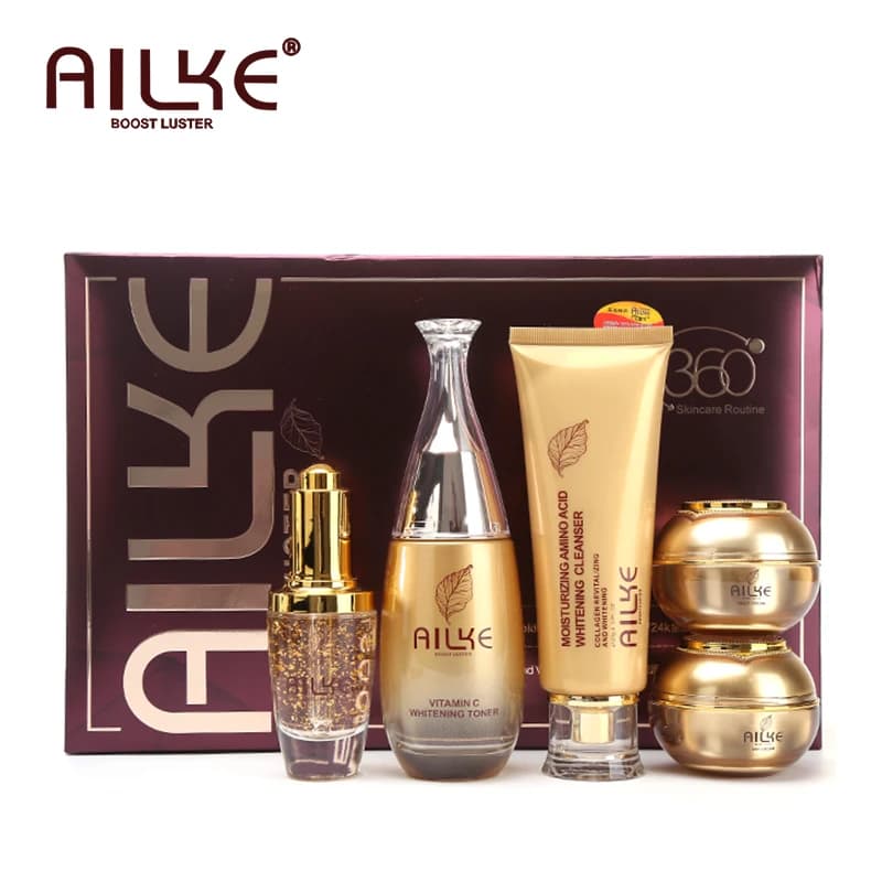 AILKE Set for skin care whitening, reduces wrinkles, dark spots, even skin tone, beauty cosmetics for women for all skin types