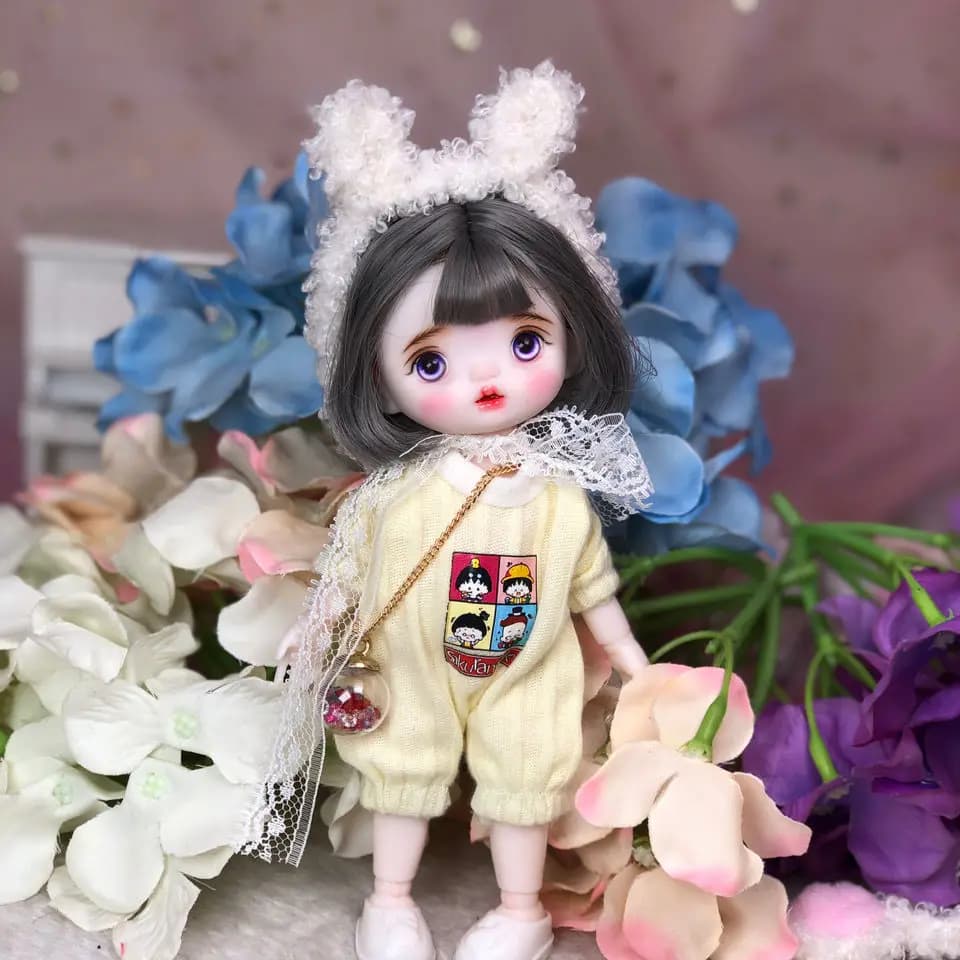 1/8 Scale Handmade Exquisite Makeup BJD 16CM Princess Doll Super Cute Fashion Suit OB11 Joints Body Figure Dolls Toy Gift C1601