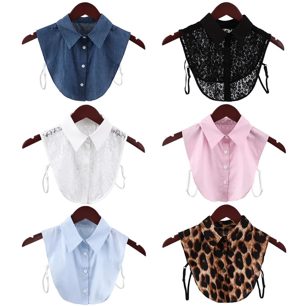Classico Delle Donne Del Cotone Del Merletto Del Collare Falso Vintage Staccabile Vestiti Accessori Risvolto Camicetta Top Colletto Della Camicia Collare Falso DropShip