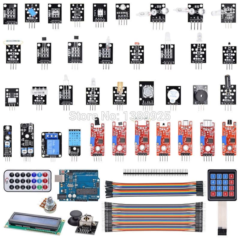 New Starter Kit with R3 Card and 37 Modules for Arduino R3 Sensor Starter Kit