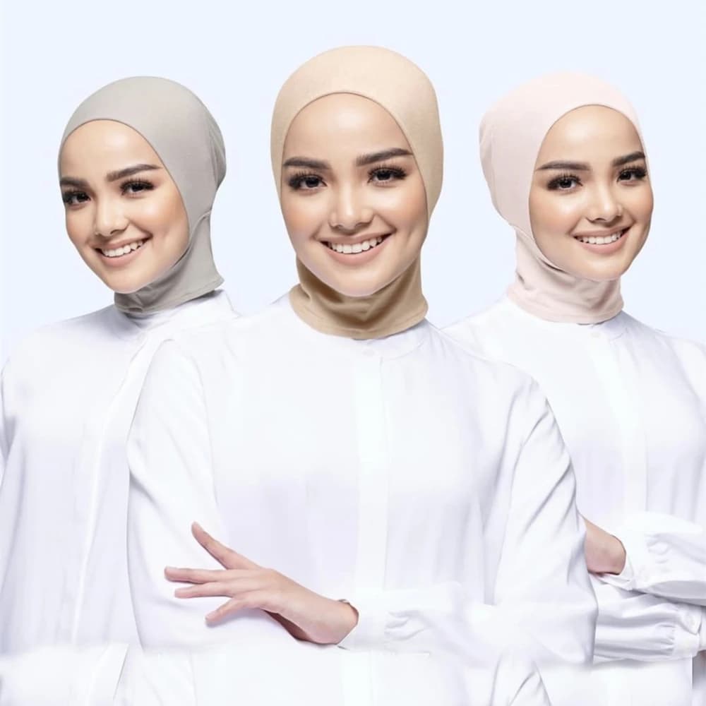 Musilim Cappello da donna elastico base a tubo in cotone modale sotto la sciarpa Berretto interno islamico Hijab sportivo facile da indossare