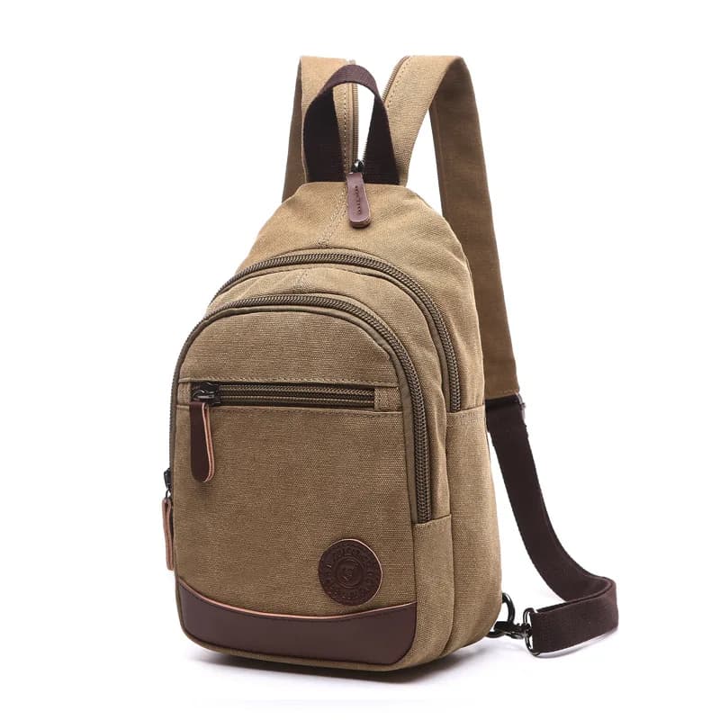 Tactical Shoulder Bag Hiking Backpack Men's Canvas Outdoor Hunting Camping Fishing Molle Hiking Chest Sling Bag
