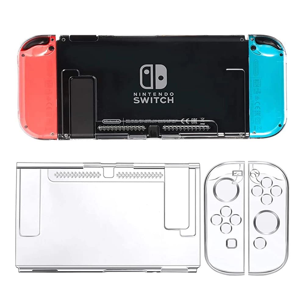 Custodia protettiva morbida in TPU trasparente con guscio protettivo, protezione trasparente per accessori per console di gioco con copertura rigida per Nintendo Switch