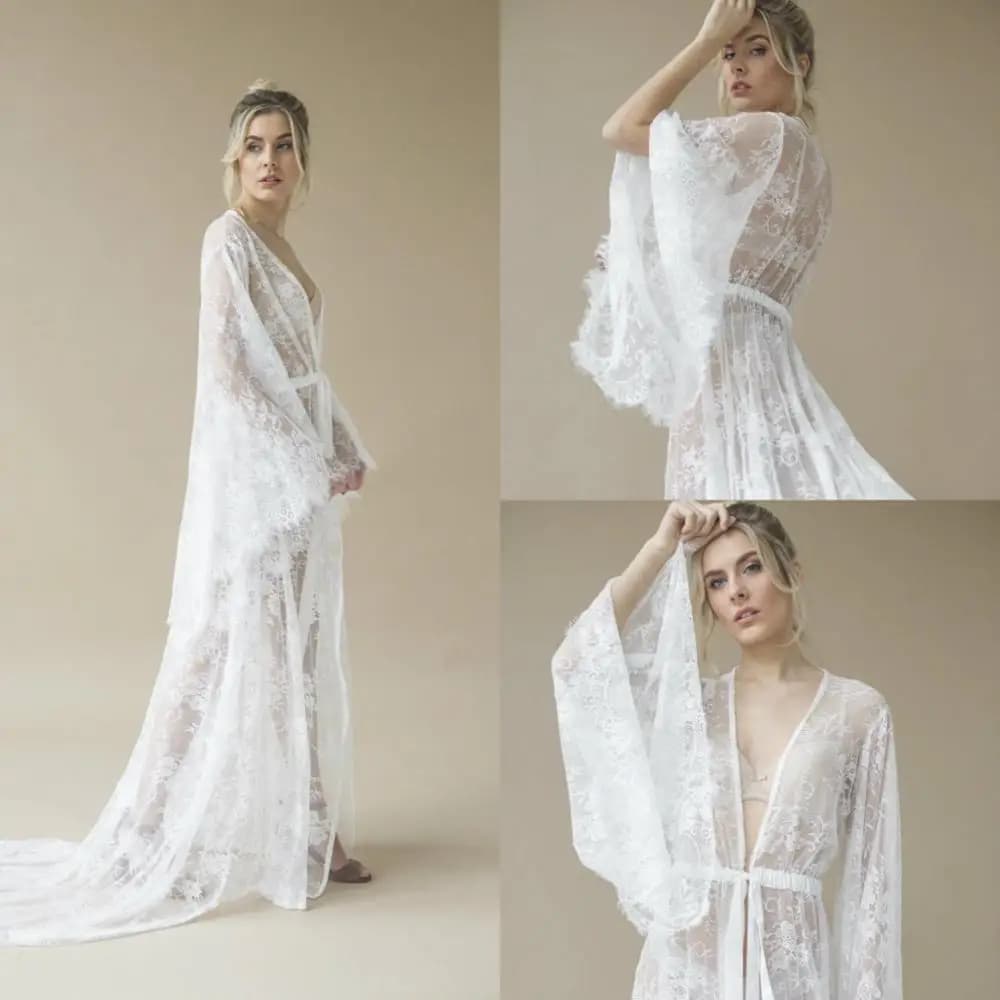 Bridal Dresses in Lace Sexy Long Dresses Women's Lingerie Night Shirt pyjamas Luxury Women's Dresses Night Shirt