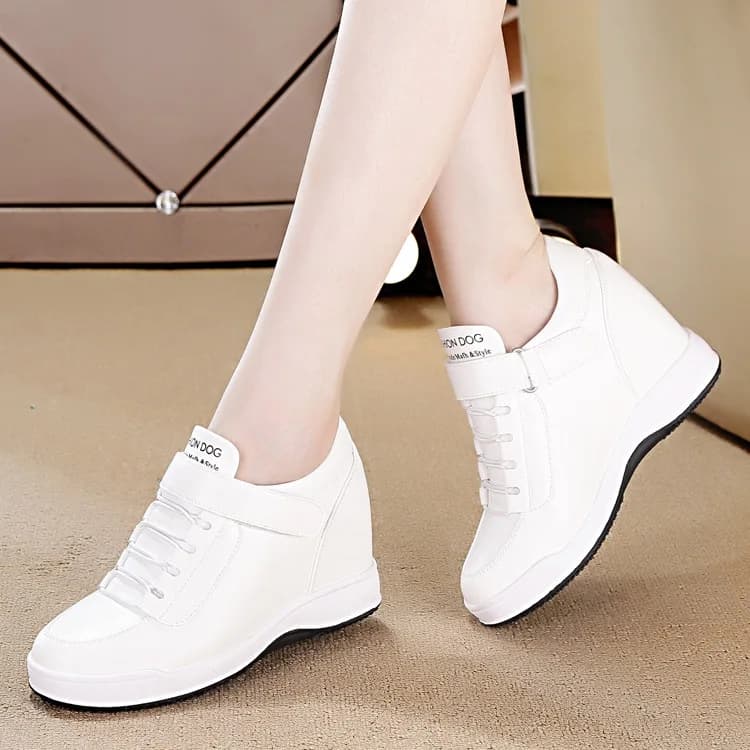 Autumn High Top Wedge Platform Sneakers Women Casual Shoes Hidden Heels Ladies Sneakers Women Shoes YYJ151