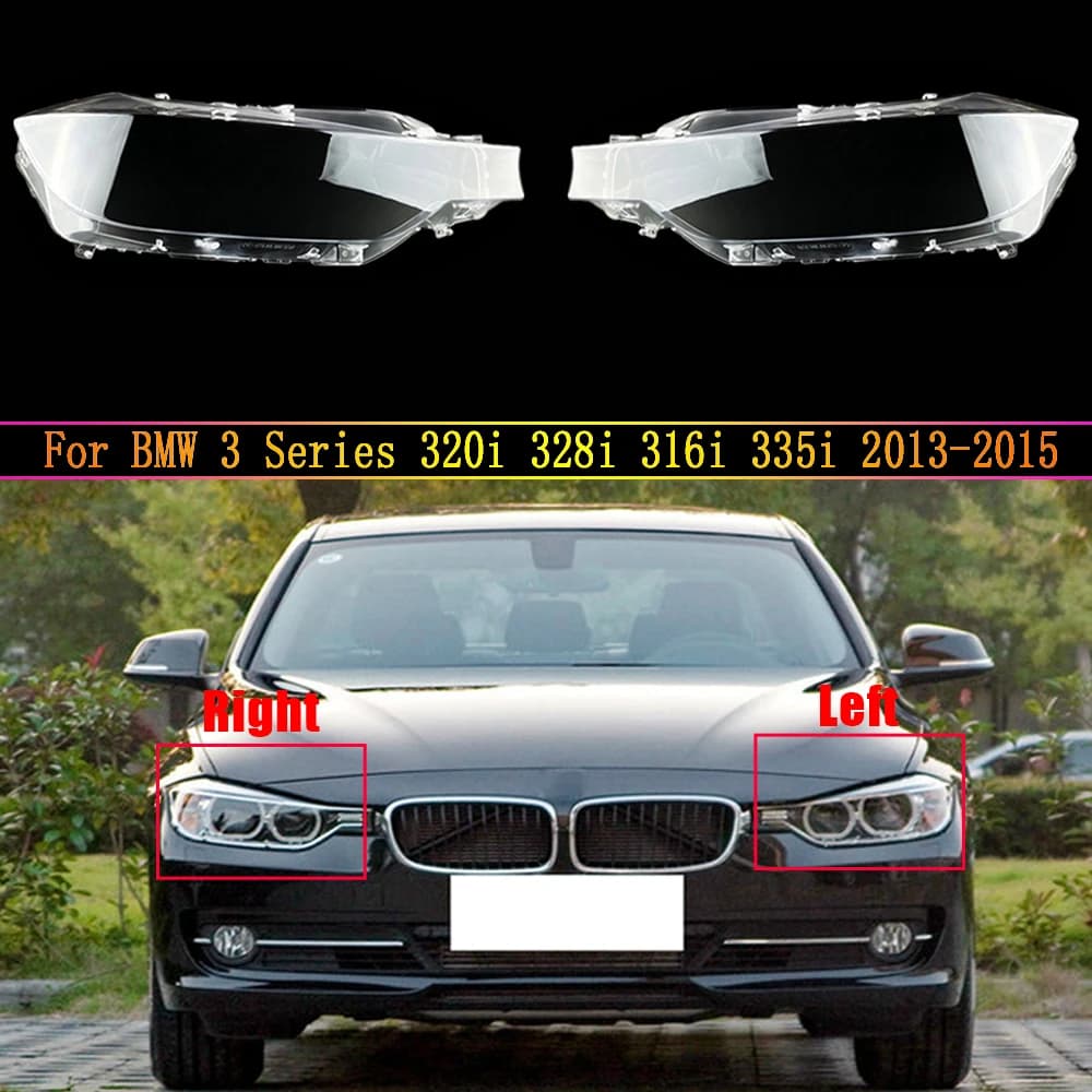 For BMW 3 Series 320i 328i 316i 335i 2013 2014 2015 Headlamp Transparent Lampshade Shell Masks Headlight Cover Lens Plexiglass