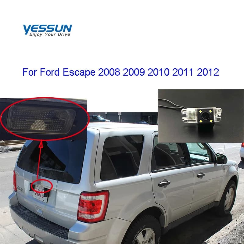 Custodia camra e telecamera per retromarcia per Ford Escape 2008 2009 2010 2011 2012 telecamera o staffa per targa di backup CCD vehical