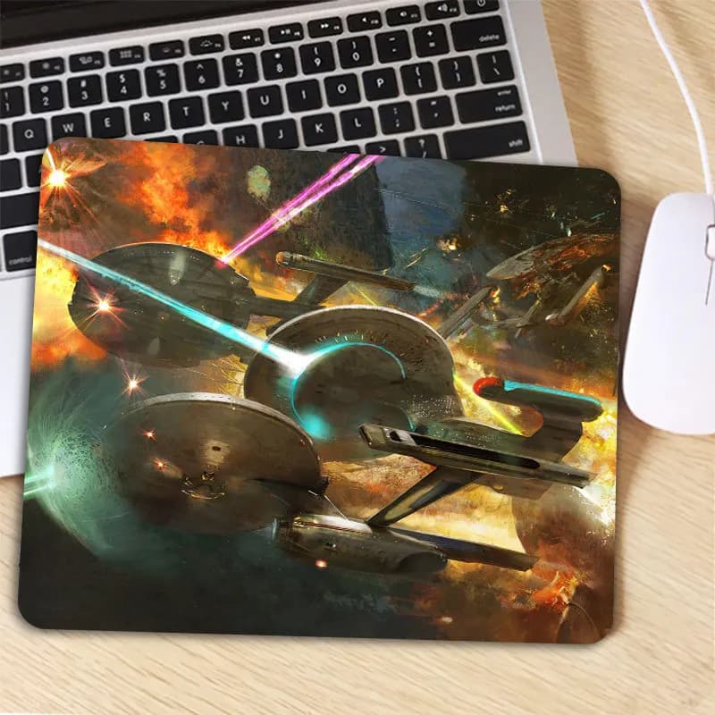 Tappetino per Mouse Star Trek tappetino per Mouse adatto lavabile rettangolare di piccole dimensioni per tappetino per Mouse da ufficio per Computer Desktop di casa
