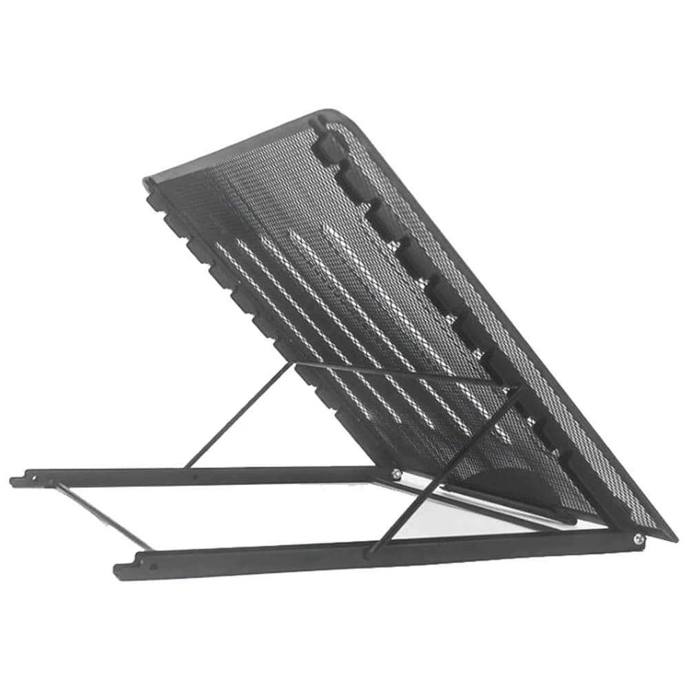 XRHYY Nero di Grandi Dimensioni Maglia Del Computer Portatile Ventilato Holder Supporto Da Tavolo-Regolabile in Altezza Computer Portatile Riser Del Basamento Del Metallo Per MacBook iPad Compresse