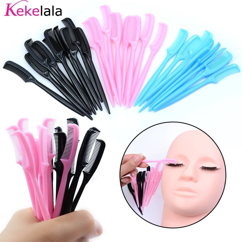 Kekelala 10 PZ Wholesale Mini Ciglia Pettini Small Nice Eyebrows Brushes Applicators Extension Eyelashes Mascara Bacchetta Brushes