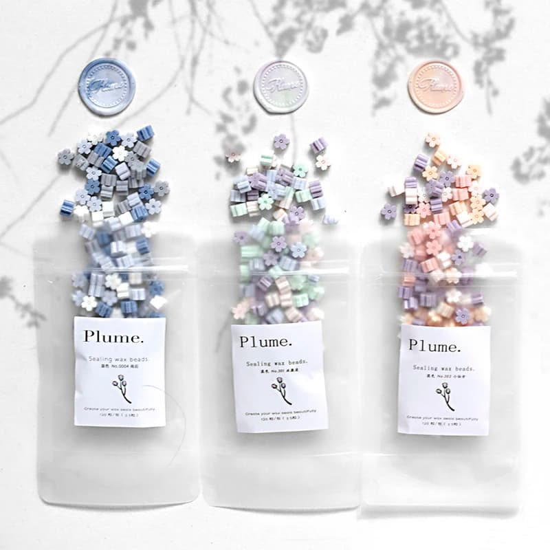 120pcs Ins series fire paint wax wax particle set postcard wedding invitation decoration paint sealing wax fire seal