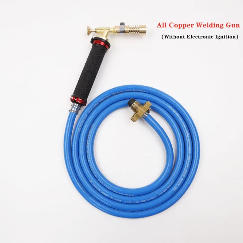 Kit torcia Saldatura a gas Accensione Bruciatore a gas liquefatto Pistola con tubo da 2,5 m per riscaldamento Bruciatore a gas Strumento Saldatura Ferro a gas