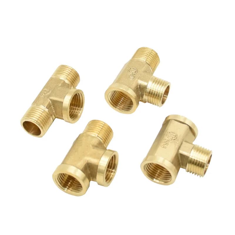Ottone 1/2 "filettatura Tee Connettore T Tipo Idraulico Femmina G1/2 Maschio Acqua Splitter Filettato Connettore Raccordi 1 Pz