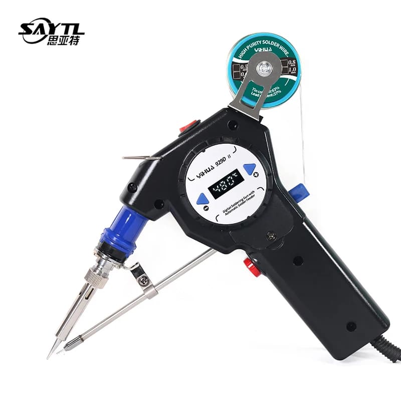 YIHUA 110V220V display digitale riscaldamento interno portatile saldatore elettrico invia automaticamente lo strumento di riparazione della saldatura della pistola di stagno