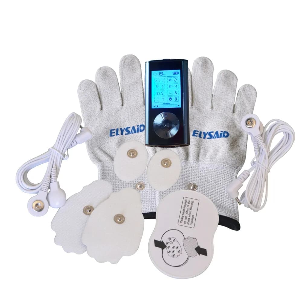 Dual Channel Full Body Massage And Relaxation Machine Tens/EMS Fitness Device Electrical Stimulator With Conductive Glove