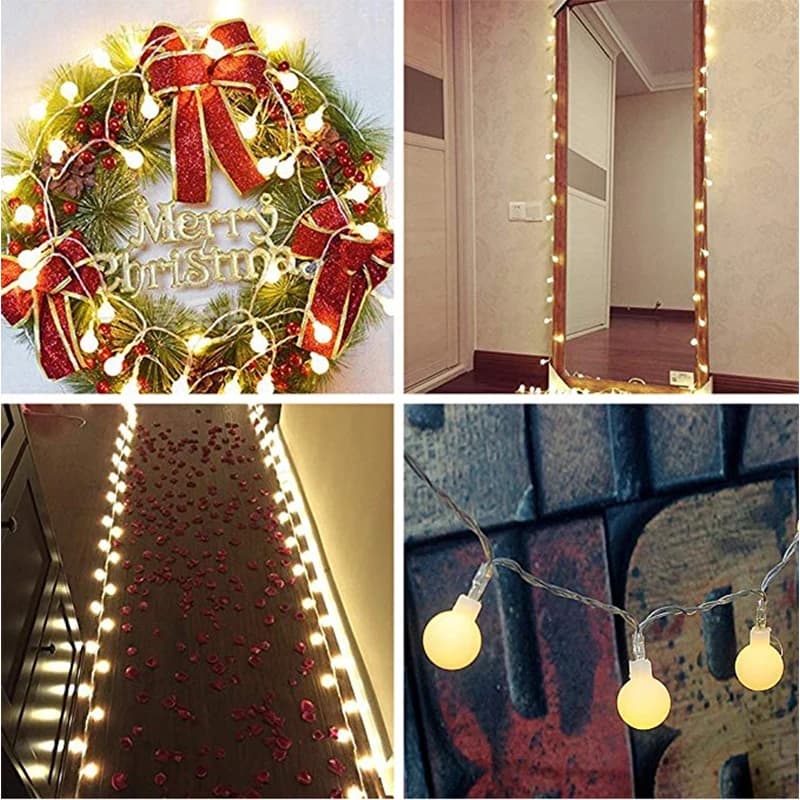 Palline per albero di Natale Palline Decor Ornament Natale Matrimonio Compleanno Decorazioni per feste Globo String Lucine