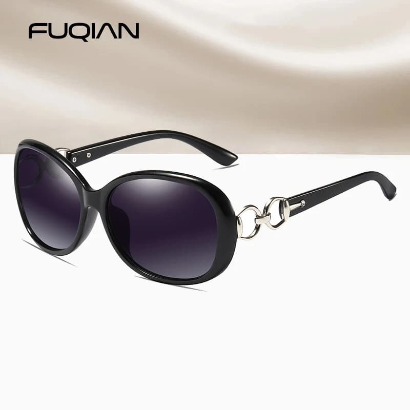 Luxruy Large Women's Oval Sunglasses Classic Oversize Sunglasses Fashion Travel Glasses Guide UV400