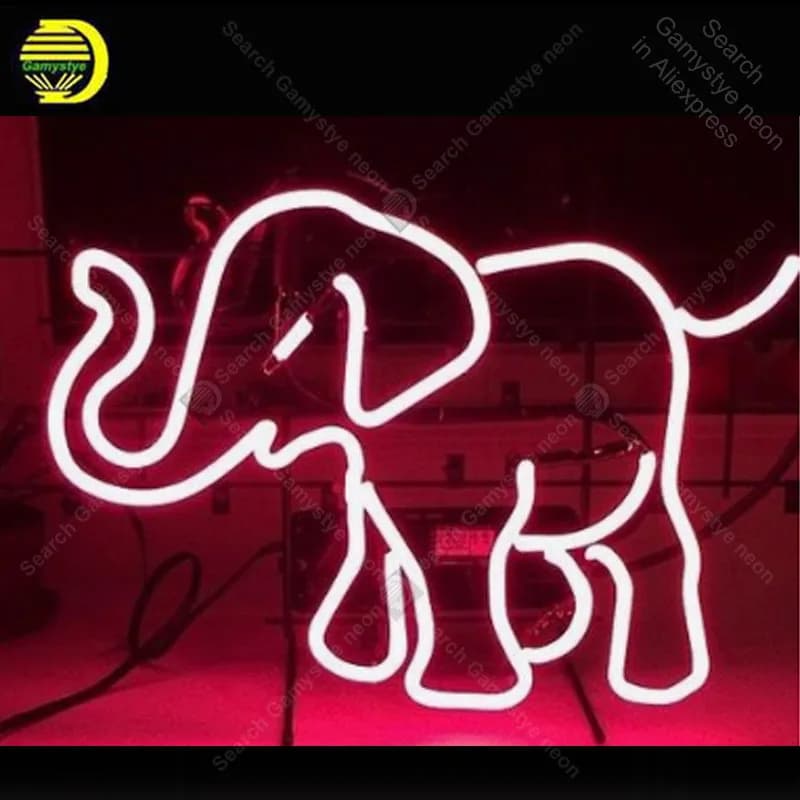 Insegna al neon per elefante rosa Lampadine al neon insegna Iconica bella Beer Bar Artigianato Lampade personalizzate pubblicizza Letrero enseigne lumine