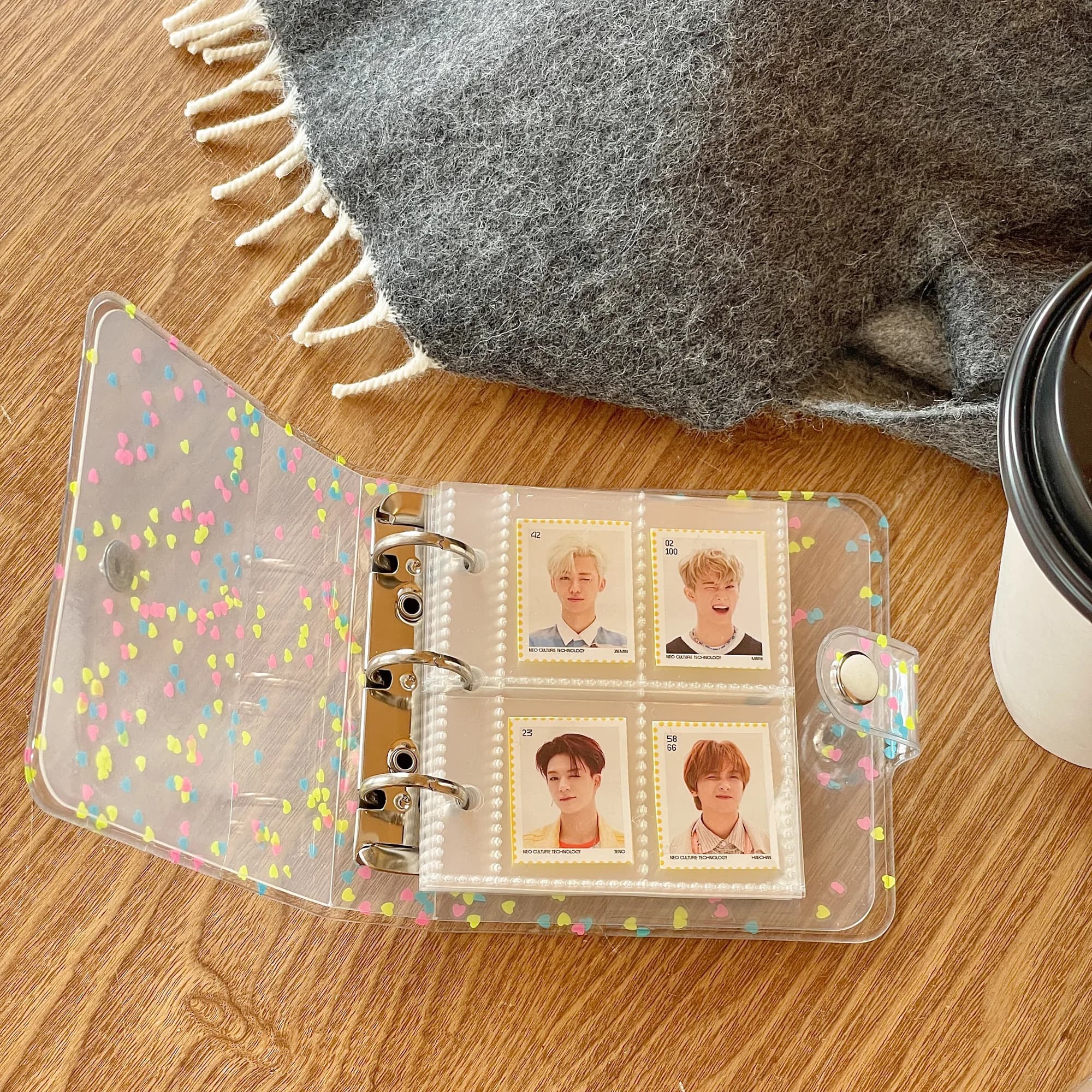 MINKYS New Arrival Kawaii Bling Star 1/2/3 inch Kpop Photocards Collect Book 3 Rings Binder Cards Organizer Book Stationery