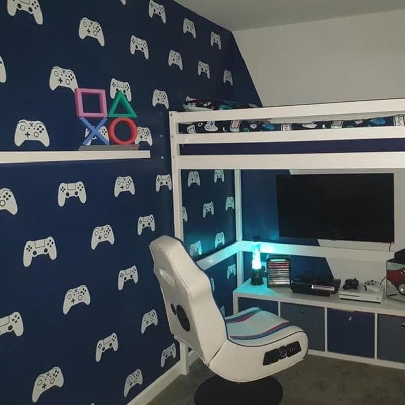 SET di 40 Switch Controller Videogioco Adesivo da parete Gaming Eat Sleep Game Zone Caricamento PS4 Ripeti Adesivo da parete Playroom Vinile