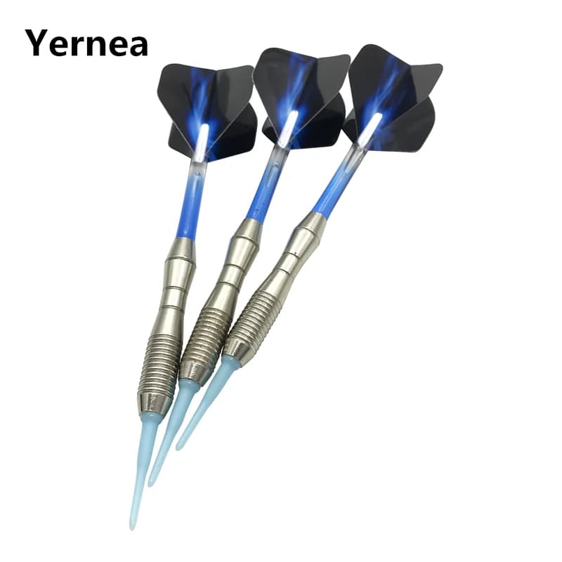 Yernea Set di 3 Freccette di Alta Qualità con Punta Morbida, 17g, Freccette Standard per Sport Indoor, Giochi Sicuri, Aste in Nylon Cystal